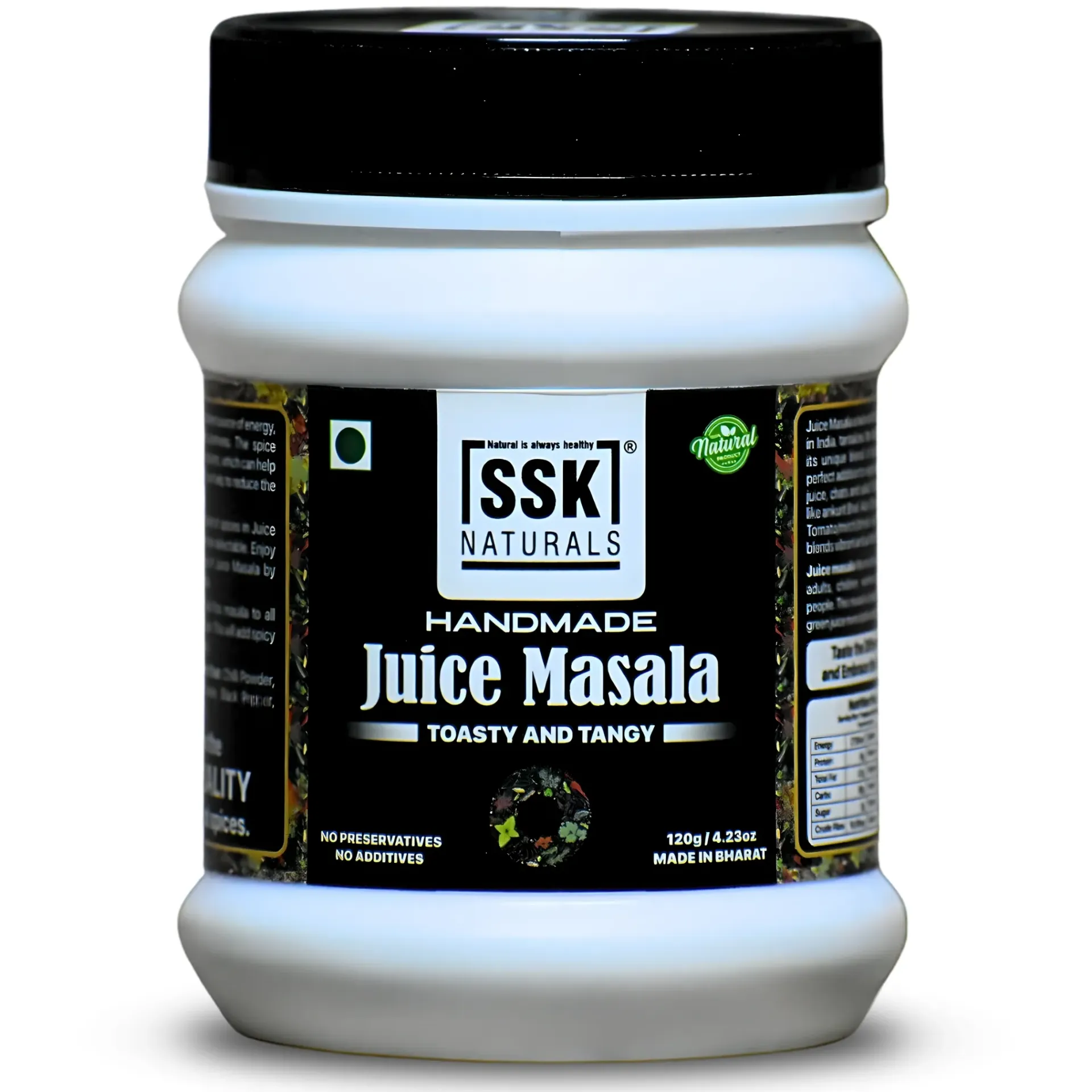 Juice Masala | Handmade | Tangy & Spicy | Seasoning for Fresh Fruit Juice, Lemon Water, Shikanji & Mocktails | 120g / 4.23oz