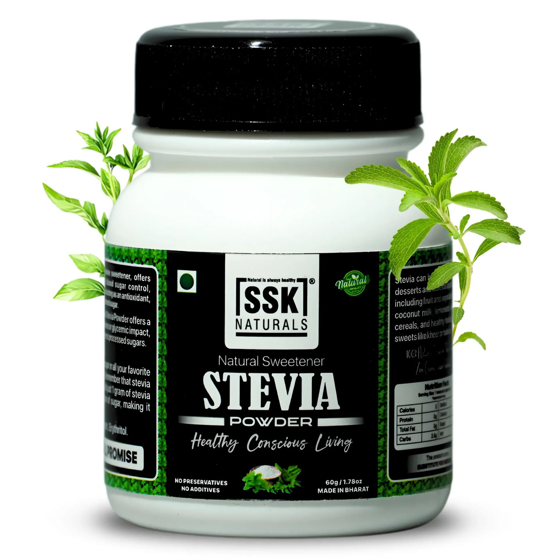[SP-60] Stevia Powder | Natural Plant-Based Sugar Substitute | 60g/1.78oz