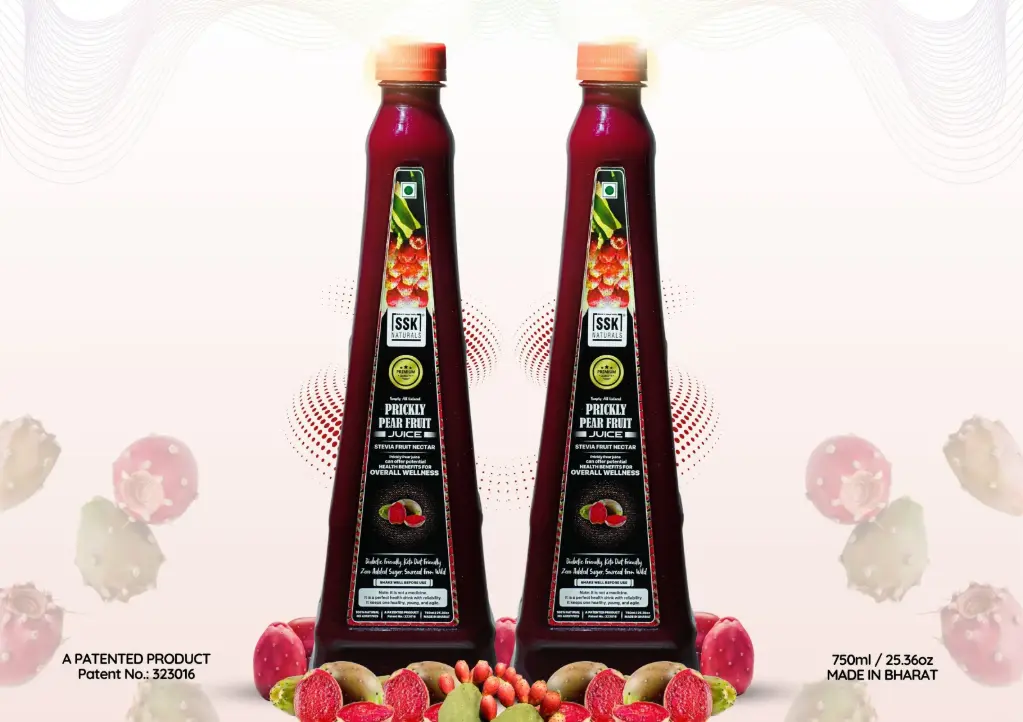 Prickly Pear Fruit Juice | Pack Of 2 | 100% Natural | No Additives | 750ml/25.36oz