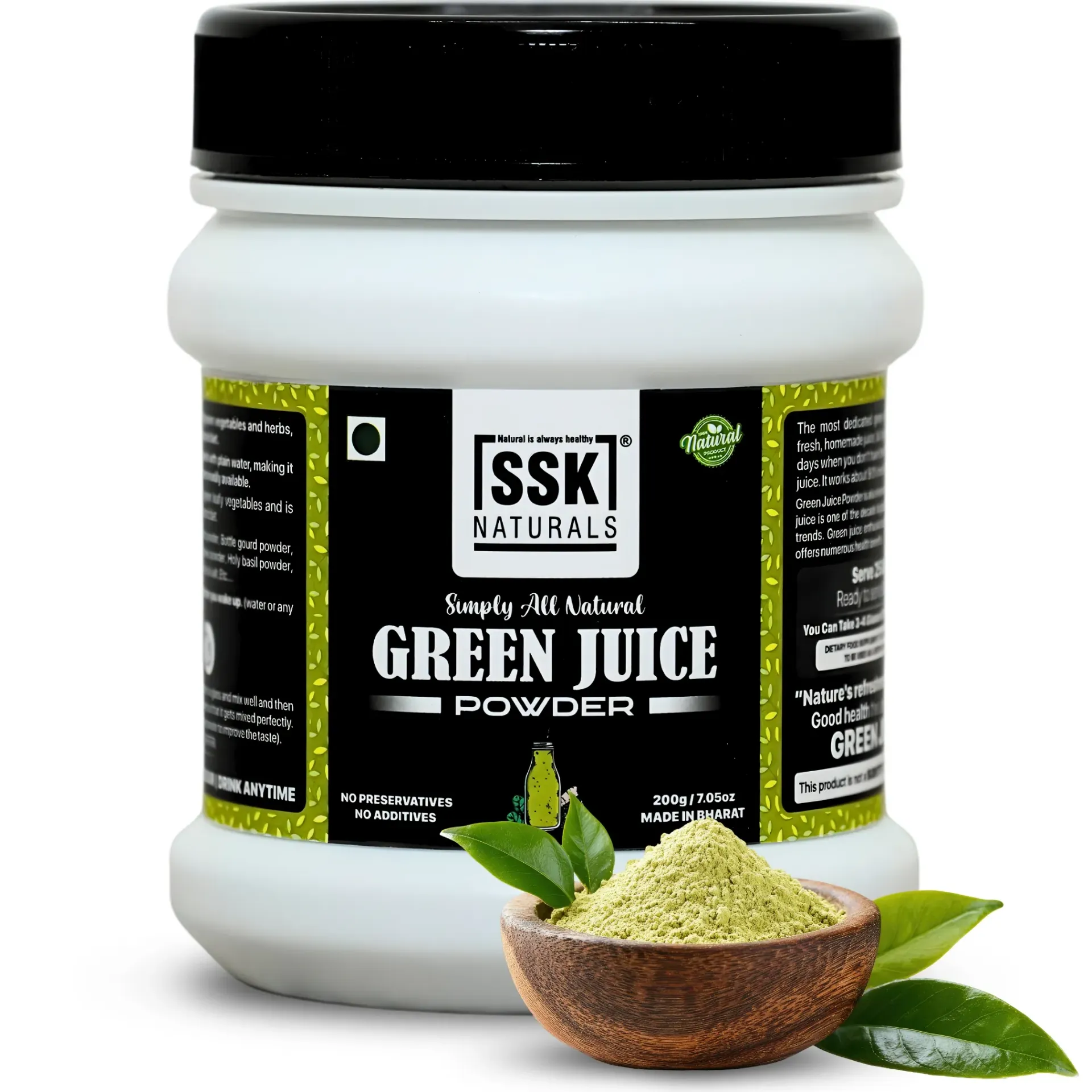 Green Juice Powder | 200g / 7.05oz | All Natural | No Artificial Colour | Raw | Vegan | Detoxifying