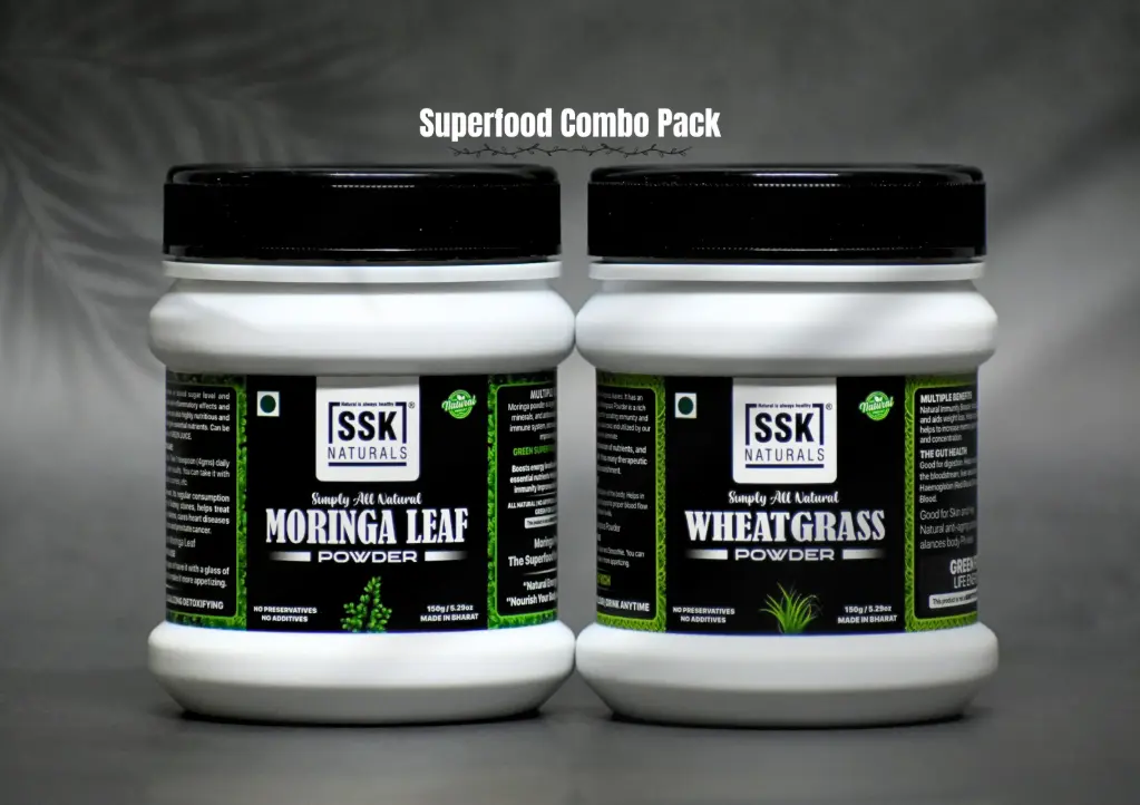 [MWP-C] Moringa & Wheatgrass Powder | Superfood Combo Pack | Immunity Booster | 150g + 150g