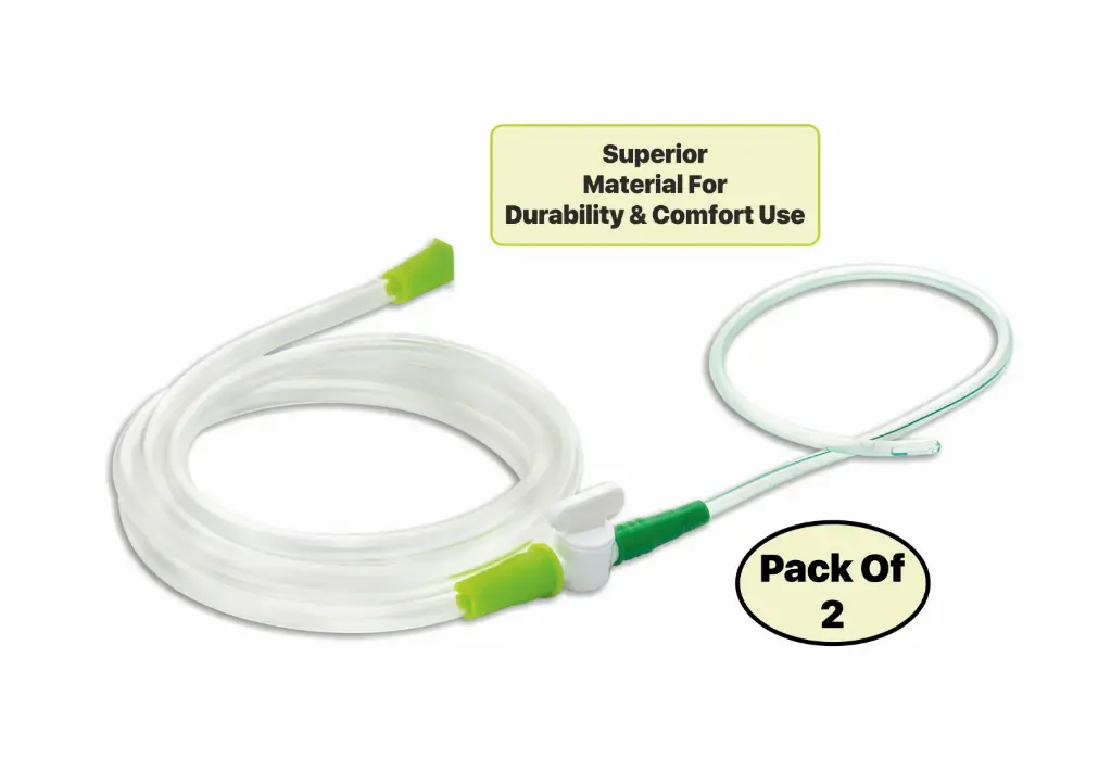 Long Enema Tube - Food Grade With Tap & Catheter Tube | Tube Set | Pack Of 2
