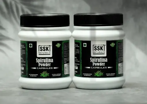 Spirulina Powder Capsules | 120 Veg. Capsules | Pack of 2